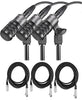 Audio Technica 3 Pack of ATM230 Hypercardioid Dynamic Instrument Mic w/ Drum Mount, Pouch, and 3 Cables