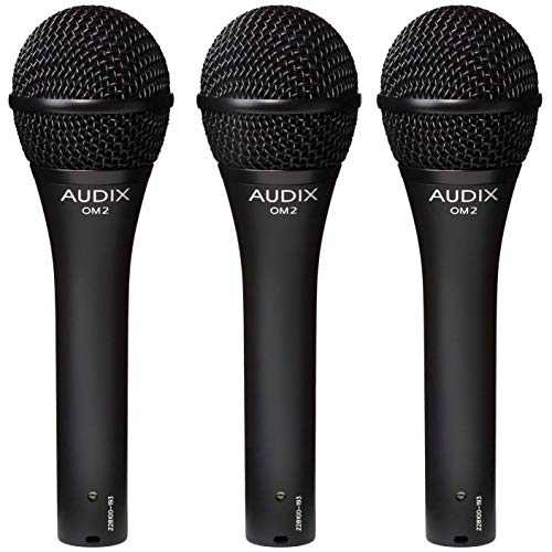 Audix OM2 Trio Dynamic Vocal Microphones 3 mic pack