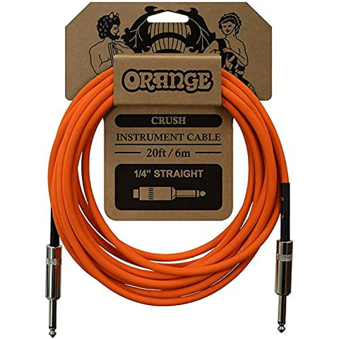 Orange Crush 20' Instrument Cable with Straight to Straight Connector, Orange