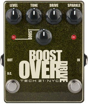 Tech 21 Boost Overdrive Metallic - Analog Overdrive with Clean Boost