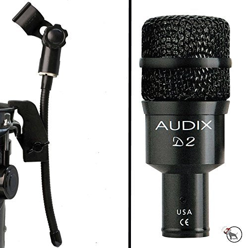 Audix D2 Hypercardioid Dynamic Microphone and DVice Gooseneck Mic Clip