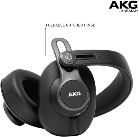 AKG Pro Audio K371 Over-Ear, Closed-Back, Foldable Studio Headphones (REFURB)