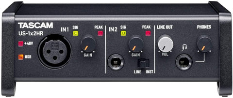 Tascam US-1x2HR 1 Mic 2IN/2OUT High Resolution Versatile USB Audio Interface (US1X2HR)