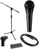Shure PGA58 Microphone Bundle with MIC Boom Stand and 1/4