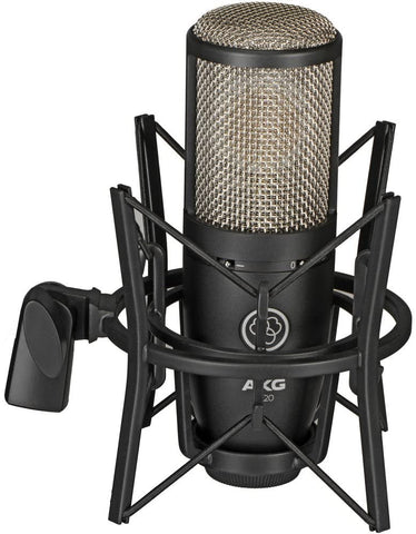 AKG Project Studio P220 Large Diaphragm Condenser Microphone With Pop Filter and XLR To XLR Cable