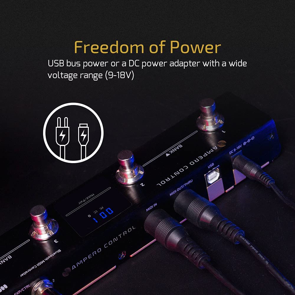 Hotone Ampero Control 4 Button Bluetooth MIDI Foot