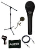 Audix OM7 Microphone Bundle with Free Mic Boom Stand, XLR Cable and Pop Filter Popper Stopper