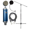 Blue Bluebird Microphone Bundle with Mic Boom Stand, XLR Cable and Pop Filter Popper Stopper (Refurb)