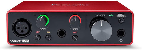 Scarlett Solo 3rd Gen 2-in, 2-out USB Audio Interface with Mic Cable