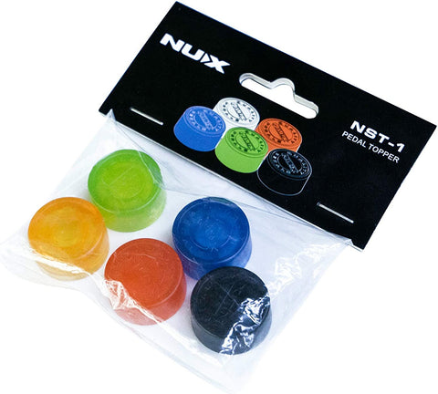 Nux NST-1 Guitar Pedal Topper Foot Switch Cap 5 pack assorted colors