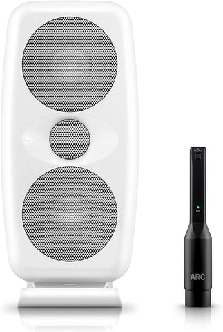 IK Multimedia iLoud MTM Compact Studio Monitor with Built-in Acoustic Calibration - White
