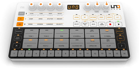 IK Multimedia UNO Drum Portable Analog/PCM Drum Machine (IP-UNO-DRUM-IN)