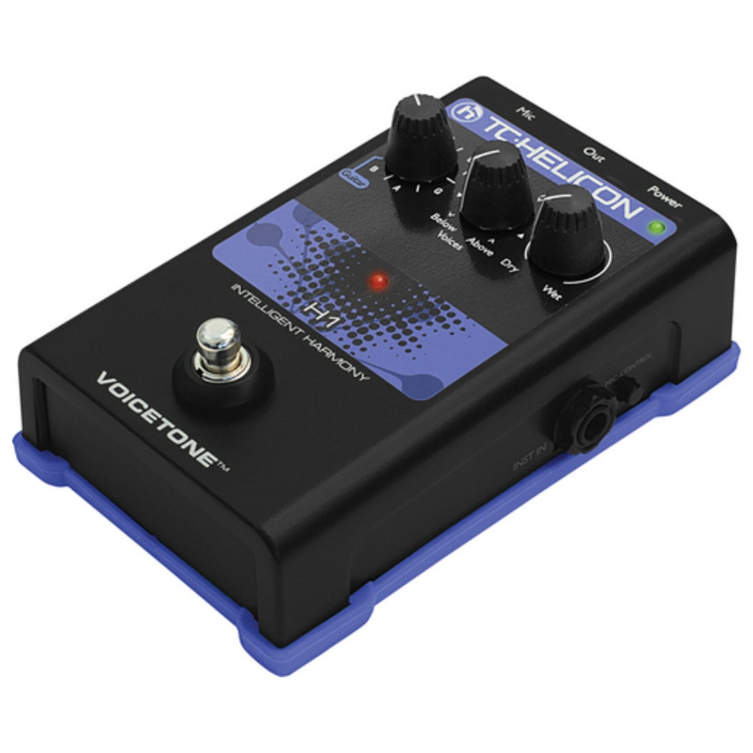 harmony effects pedal TC-Helicon VoiceTone H1 Vocal Harmony Effect Pedal with Power Supply a