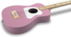 Loog 3 String Pro Acoustic Guitar and Accompanying App for Children, Teens and Beginners – Pink