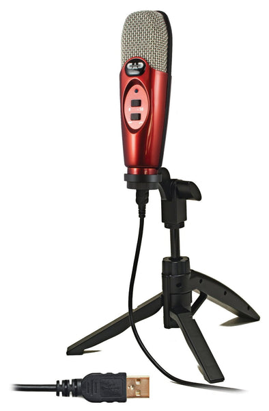 CAD Audio U37SE-CA U37 USB Cardioid Condenser Studio Recording Microphone, Candy Apple Red