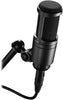 Audio Technica AT2020 with Mic Stand, Pop filter and Cable - Vocal Recording Bundle