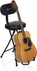 Gator Frameworks Guitar Seat with Padded Cushion, Ergonomic Backrest and Fold Out Guitar Stand; Holds both Acoustic and Electric Guitars (GFW-GTR-SEAT) (Renewed)