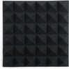 Gator Frameworks 2” Thick Acoustic Foam Pyramid Panels 12”x12”; Charcoal (8) Pack (GFW-ACPNL1212PCHA-8PK)