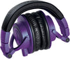 Audio-Technica ATH-M50xPB Professional Studio Monitor Headphones, Purple/Black