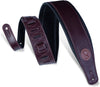 Levy's Leathers MSS2-BRG 3 Signature Series Leather Guitar Strap; Burgundy&amp;quot;