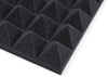 Gator Frameworks 2” Thick Acoustic Foam Pyramid Panels 12”x12”; Charcoal (2) Pack (GFW-ACPNL1212PCHA-2PK)