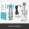 Blue Yeti Silver Plus Pack Professional Multi-Pattern USB Recording &amp;amp; Streaming Mic and Software Bundle