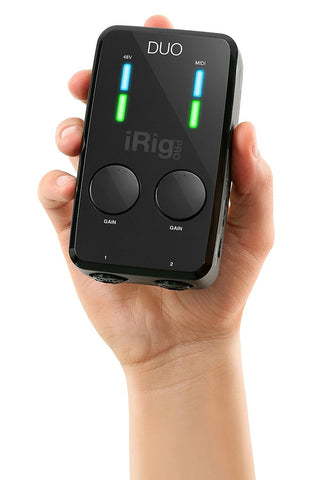 IK Multimedia iRig PRO DUO 2 channel professional audio interface for iPhone, iPad and Mac/PC