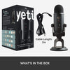 Blue Yeti Blackout Plus Pack Multi-Pattern USB Mic for Recording &amp;amp; Streaming + Software Bundle