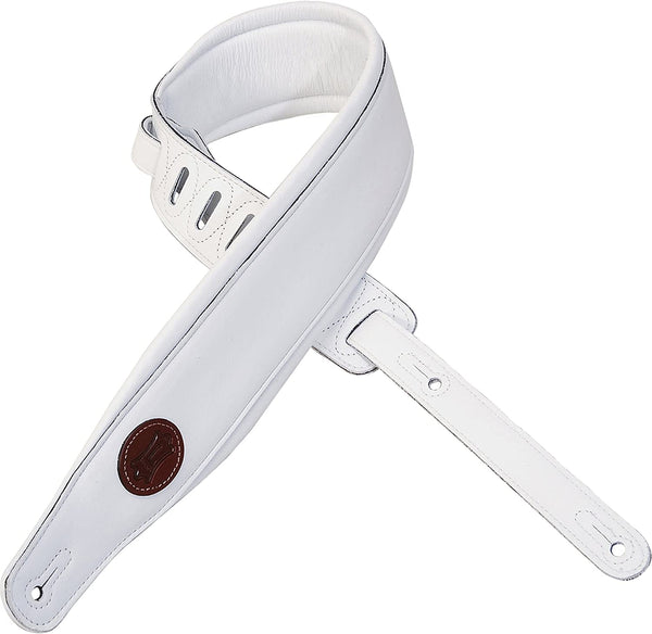 Levy's Leathers MSS2-WHT Garment Leather Guitar Strap, White
