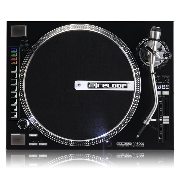 Reloop RP-8000 Advanced Hybrid Torque Turntable with Upper-Torque Direct Drive, Black (Refurb)