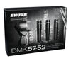 Shure DMK57-52 Drum Microphone Kit + (4) XLR Cables Bundle (8 items)