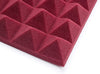 Gator Frameworks 2” Thick Acoustic Foam Pyramid Panels 12”x12”; Burgundy (2) Pack (GFW-ACPNL1212PBDY-2PK)