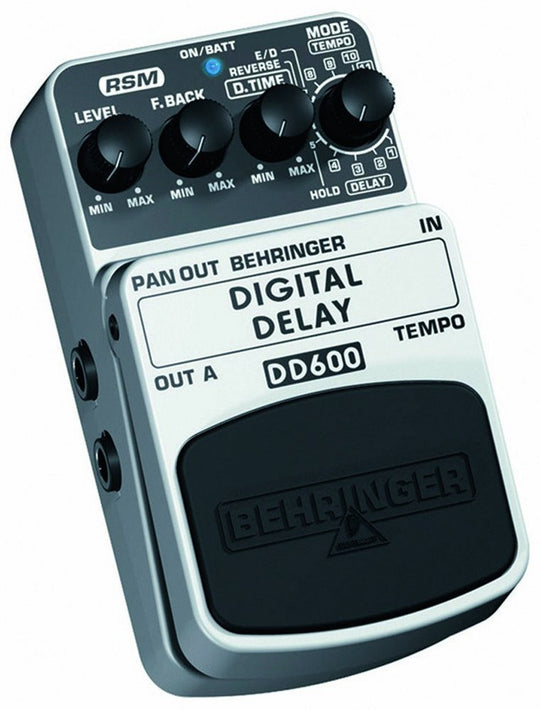 Behringer DIGITAL DELAY DD600 Digital Stereo Delay/Echo Effects Pedal