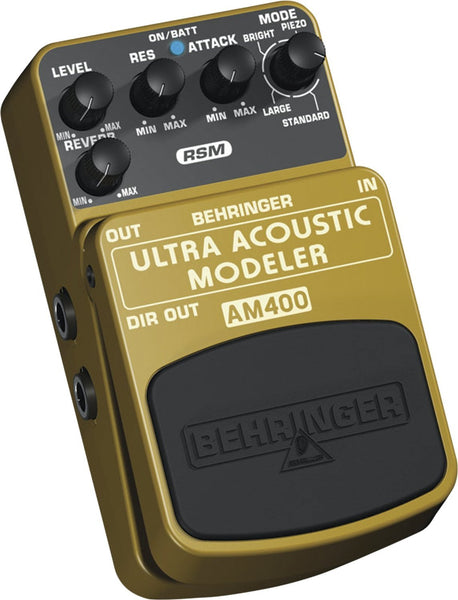 Behringer ULTRA ACOUSTIC MODELER AM400 Ultimate Electric-to-Acoustic Guitar Modeling Effects Pedal