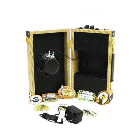 Luna Ukulele Suitcase Amp with 9V Battery and AC Adapter, UKE SA 5