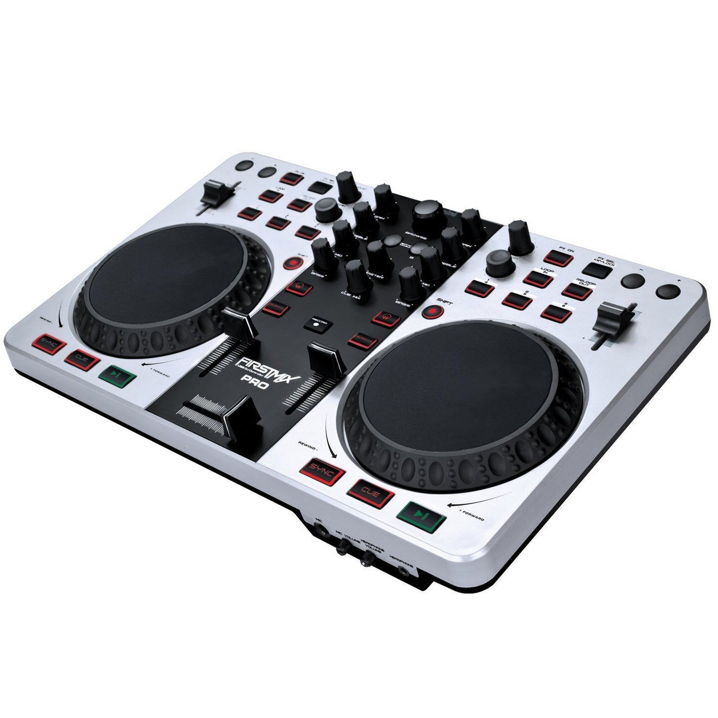 Gemini DJ FIRSTMIX PRO Software MIDI Controller with Audio Input/Outout