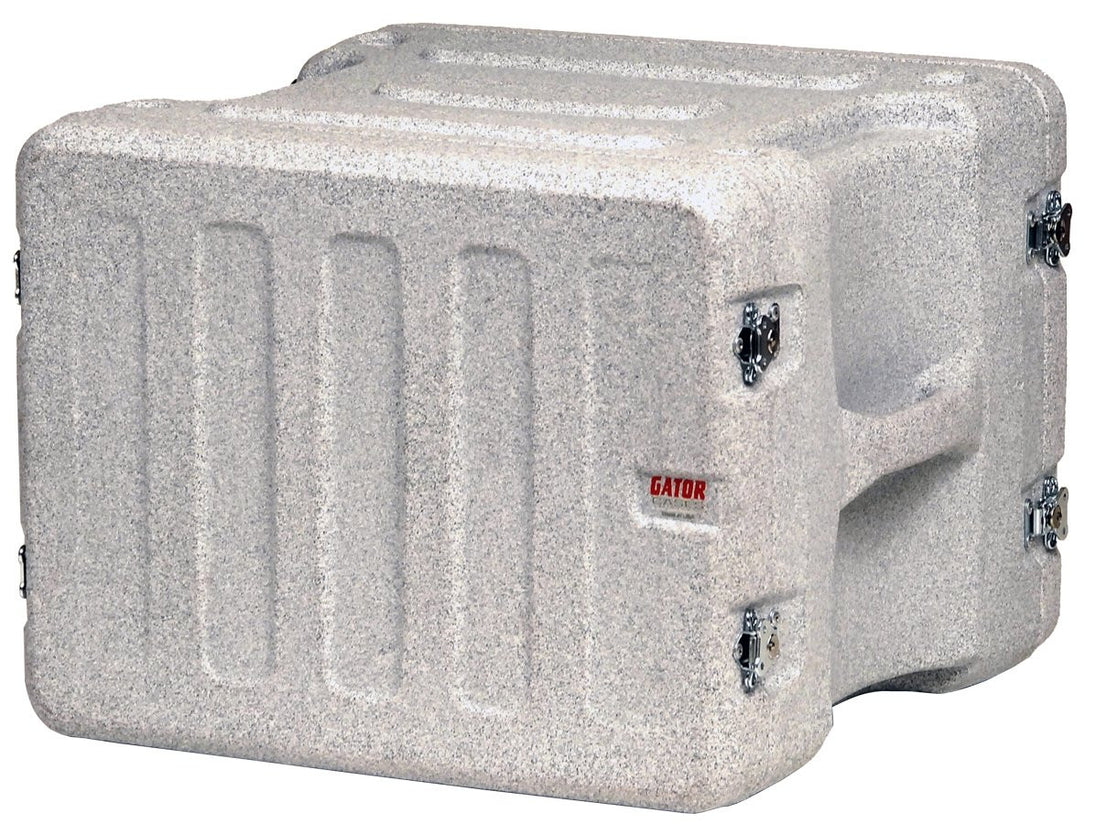 Gator 8U, 19" Deep Molded Audio Rack; Grey Granite