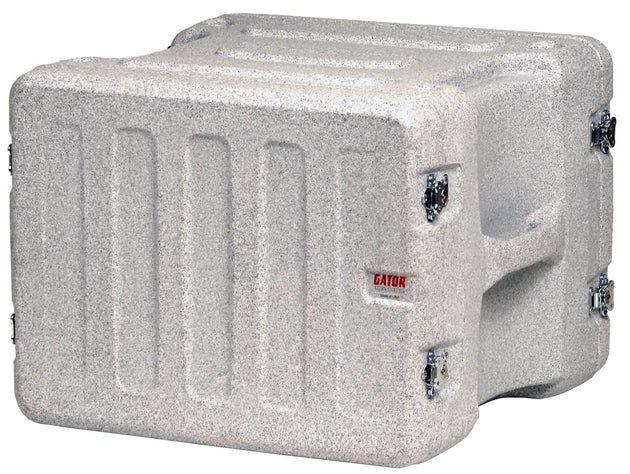 Gator 8U, 19" Deep Molded Audio Rack; Grey Granite