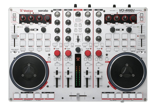 Vestax VCI-400DJ 4 Channel DJ Performance Controller includes Serato DJ