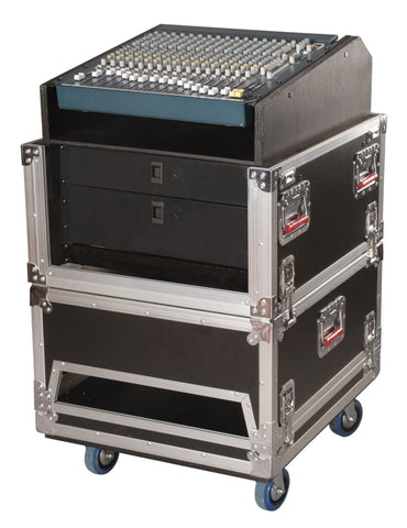 Gator 14U Top, 6U Side Audio Road Console Rack