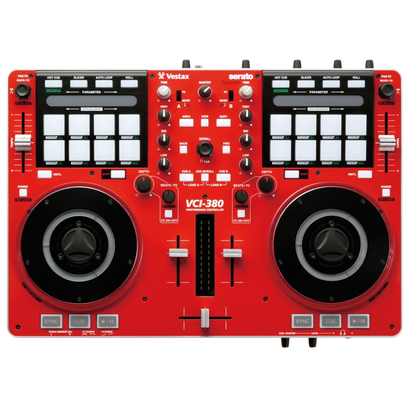 Vestax VCI-380 Red Limited Edition 2 Channel Serato DJ Performance Con Vestax VCI-380 Red Limited Edition 2 Channel Serato DJ Performance Con