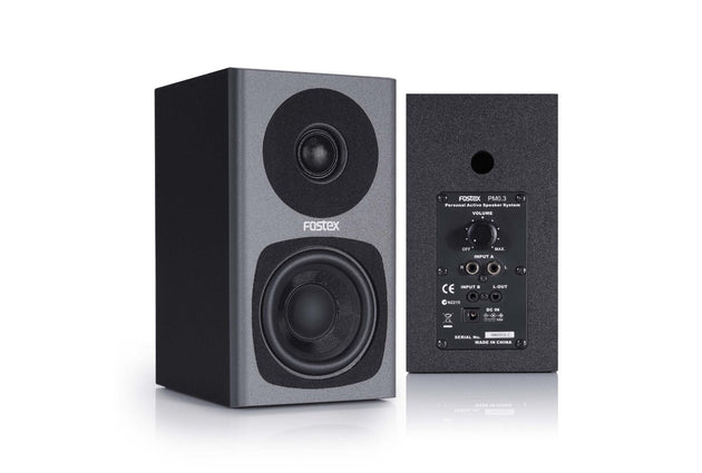 Fostex PMO.3G 3-Inch 2-Way Powered Digital Speaker System, Grey, Set of 2