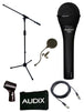 Audix OM5 Microphone Bundle with Mic Boom Stand, XLR Cable and Pop Filter Popper Stopper