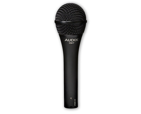 Audix OM7 Microphone Bundle with Free Mic Boom Stand, XLR Cable and Pop Filter Popper Stopper