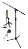 CAD U37 USB Microphone Bundle with Mic Boom Stand and Pop Filter Popper Stopper