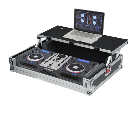 Gator G-TOURDSPUNICNTLB G-TOUR Universal Fit Road Case for Medium Sized DJ Controllers with Sliding Laptop Platform