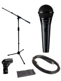 Shure PGA58 Microphone Bundle with MIC Boom Stand and 1/4" Cable
