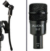 Audix D2 Hypercardioid Dynamic Microphone and DVice Gooseneck Mic Clip