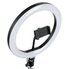 Gator Frameworks 10-Inch LED Ring Light with Tripod Base Stand with Phone Holder (GFW-RINGLIGHTTRIPD REFURB), Black