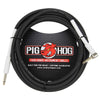 Pig HOG 18.6' Feet High Performance Instrument Cable Black (Straight-Angled), 2-Pack